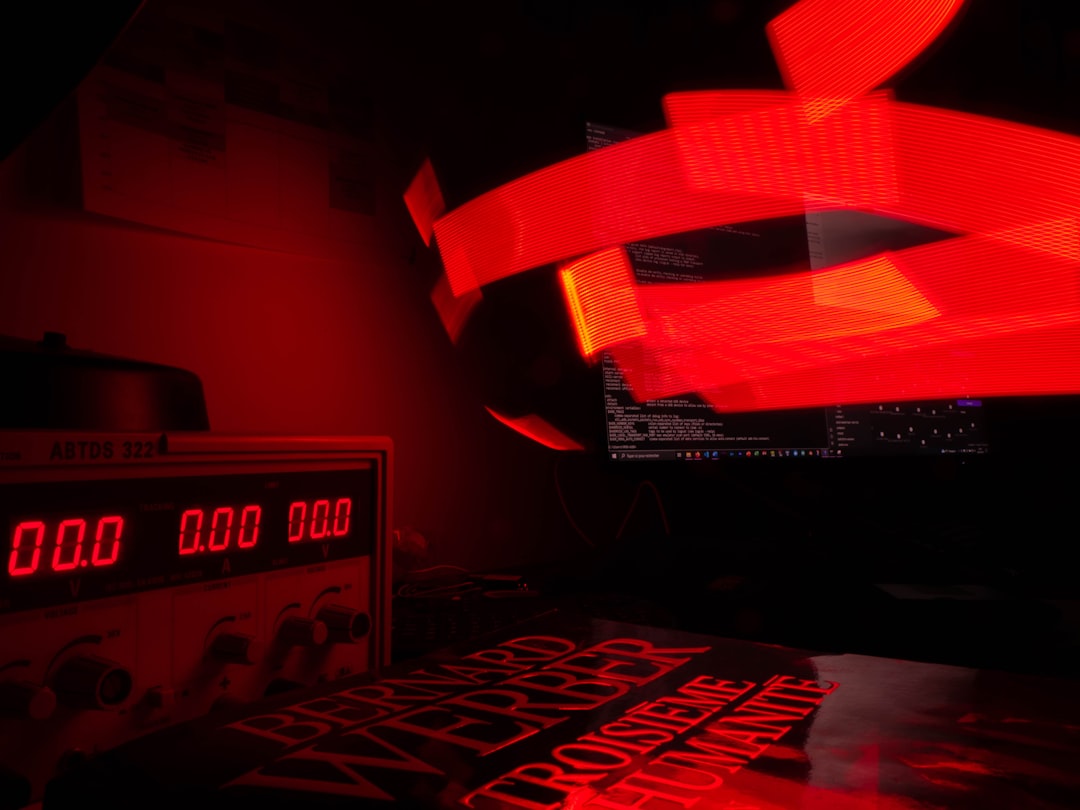 Red-lit vintage radio representing Jethro's VHS