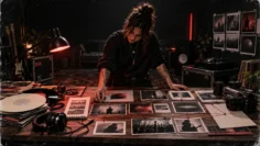 An independent artist maps a connected album rollout across music video press and live moments