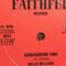 Willie Williams – Armagideon Time [FAITHFUL RECORDS]