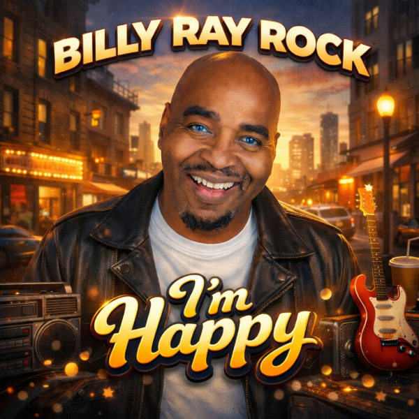 I’m Happy promotional image supplied with the Billy Ray Rock campaign