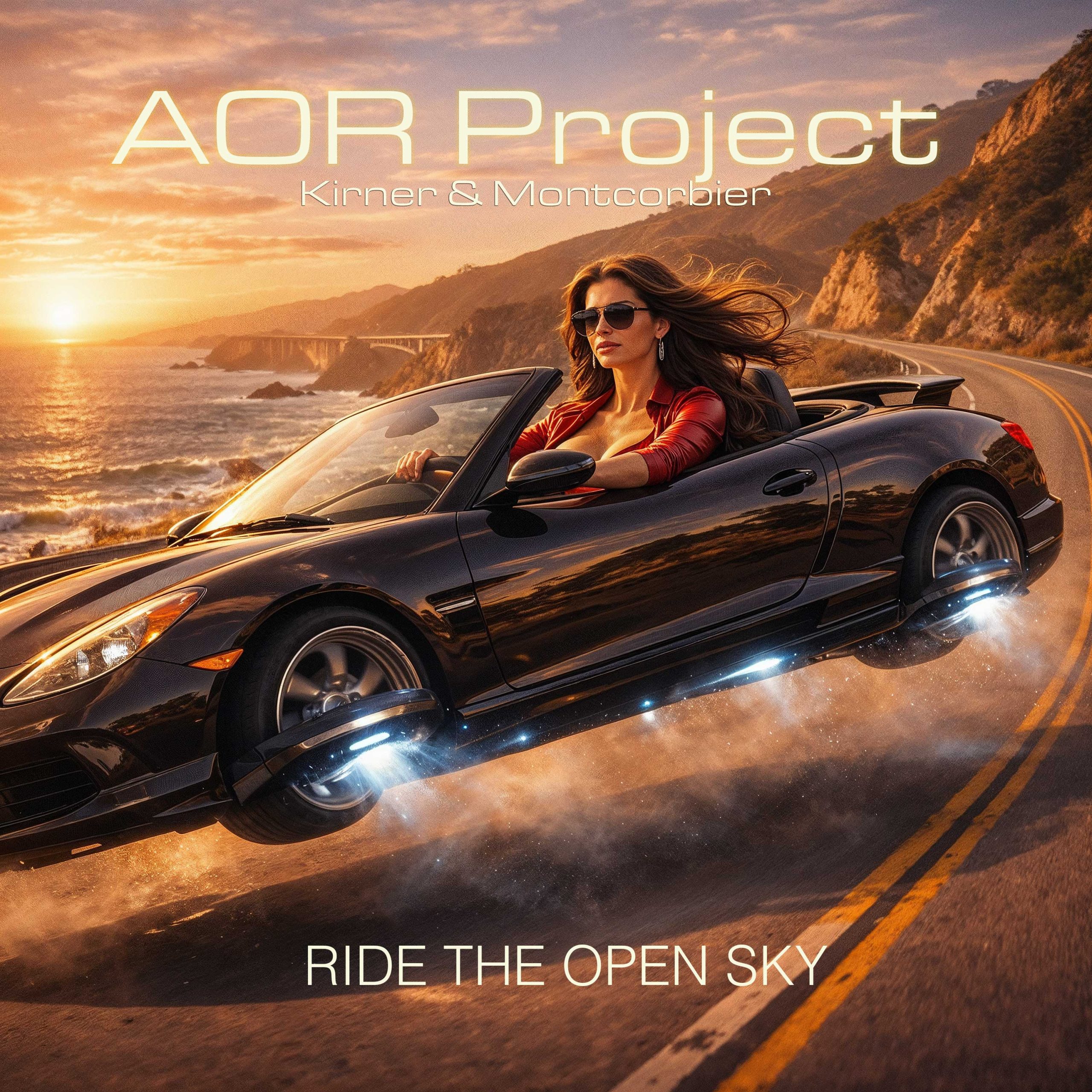 Cover artwork for K&M AOR Project's Ride The Open Sky, supplied by Rock Company