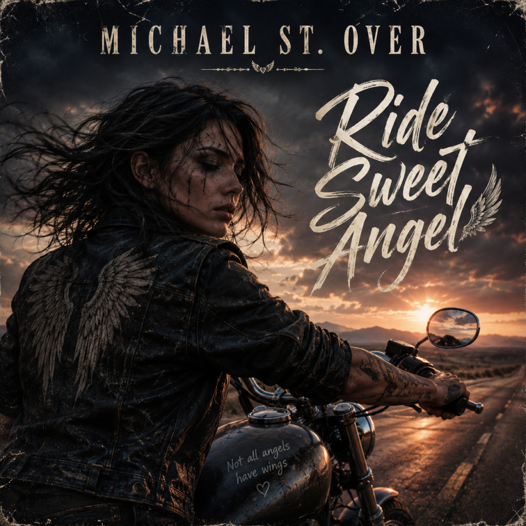 Ride Sweet Angel promotional image supplied with the Michael St. Over campaign