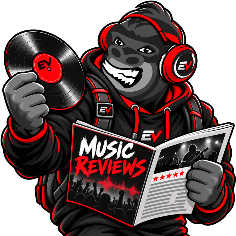 EV gorilla mascot with a vinyl record — Full Album Review